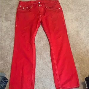 Men’s red True Religion Jeans